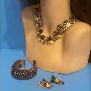 1950 RARE Matisse Unsigned Copper&Enamel Necklace and earrings.🔥PRICE REDUCTION